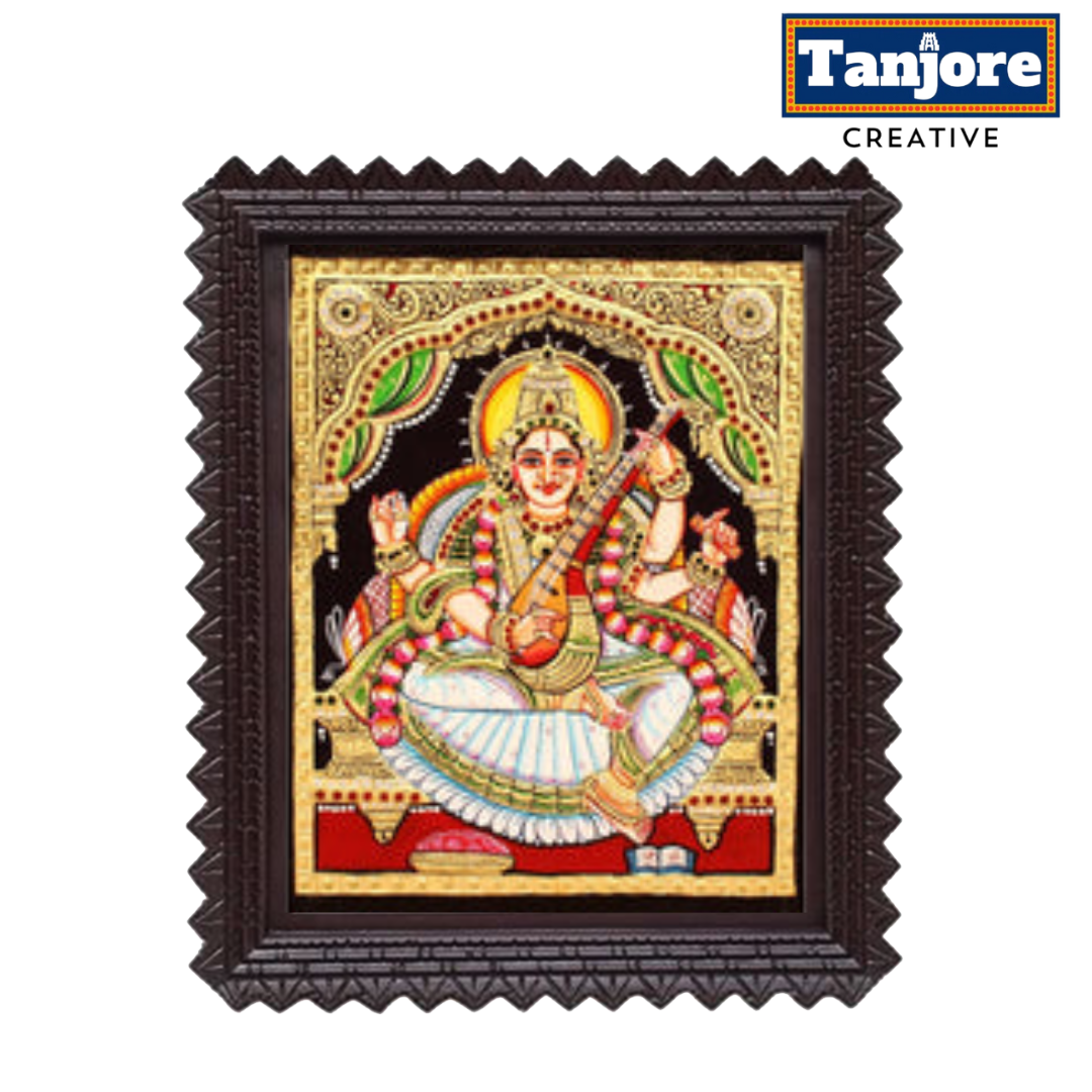 TANJORE PAINTING SARASWATHI