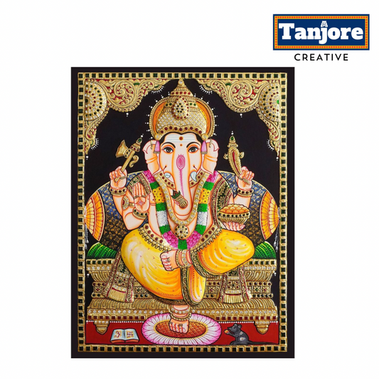 TANJORE PAINTING GANESHA 3D EMBOSSED