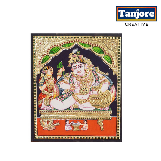 TANJORE PAINTING BUTTER KRISHNA