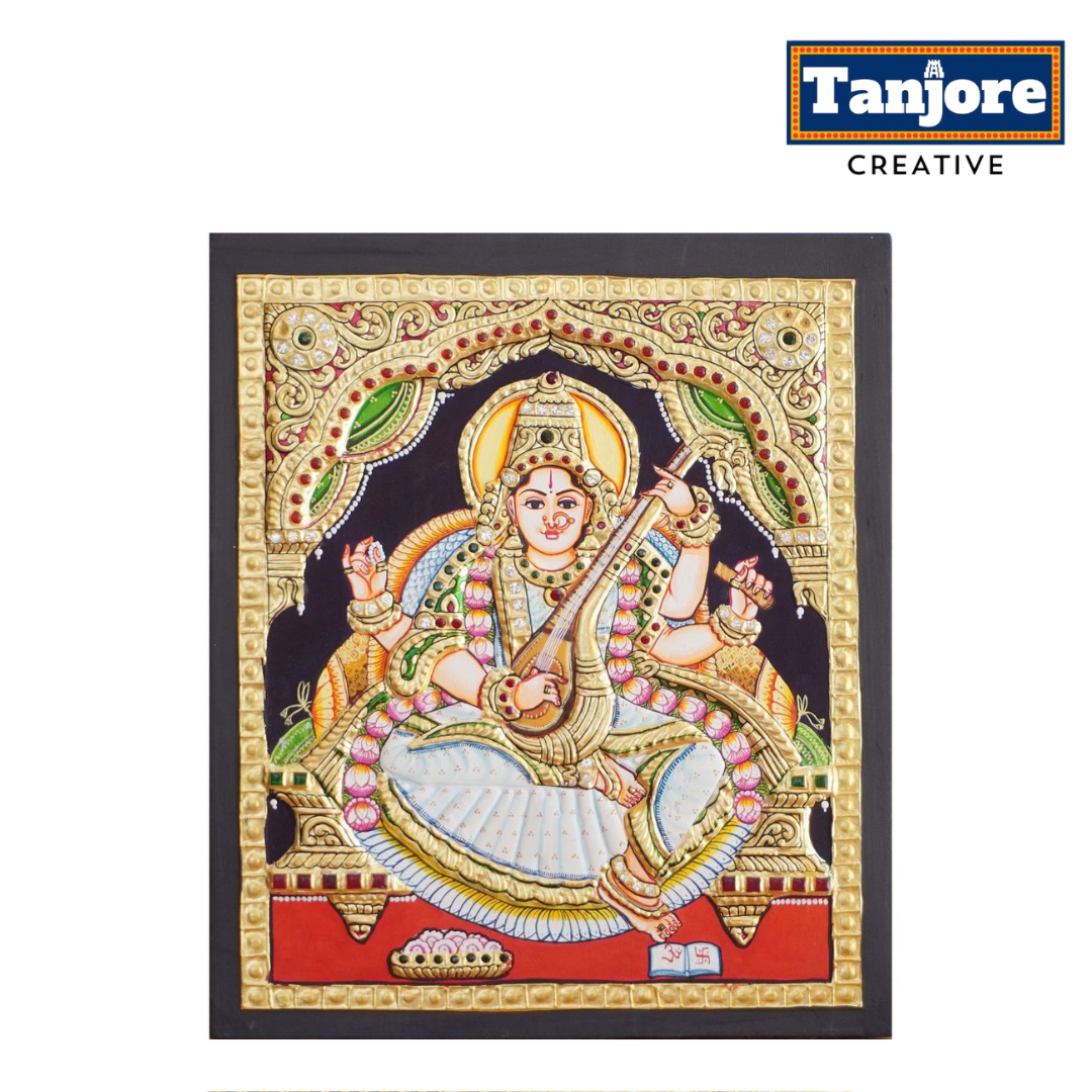 TANJORE PAINTING SARASWATHI