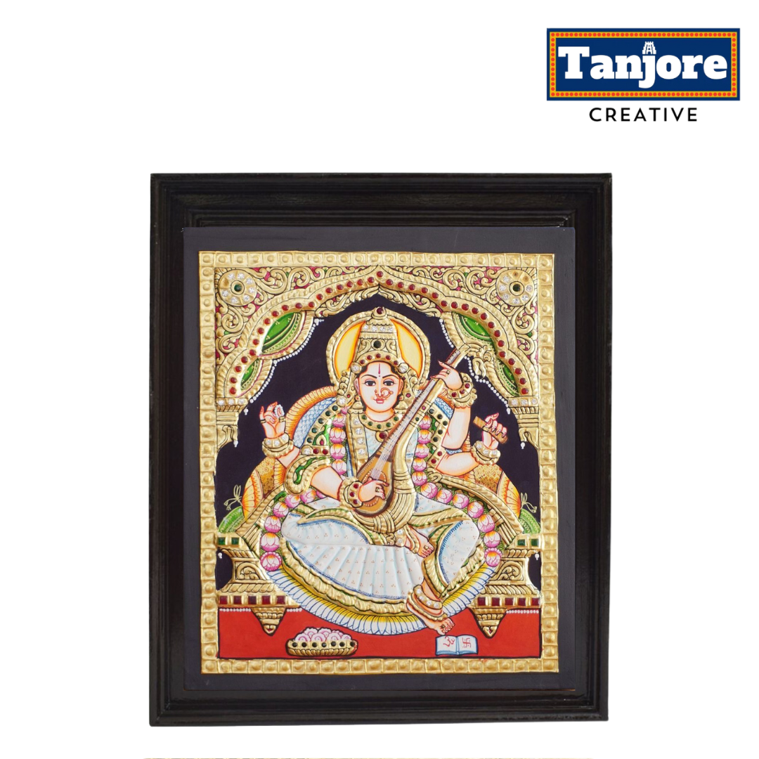 TANJORE PAINTING SARASWATHI