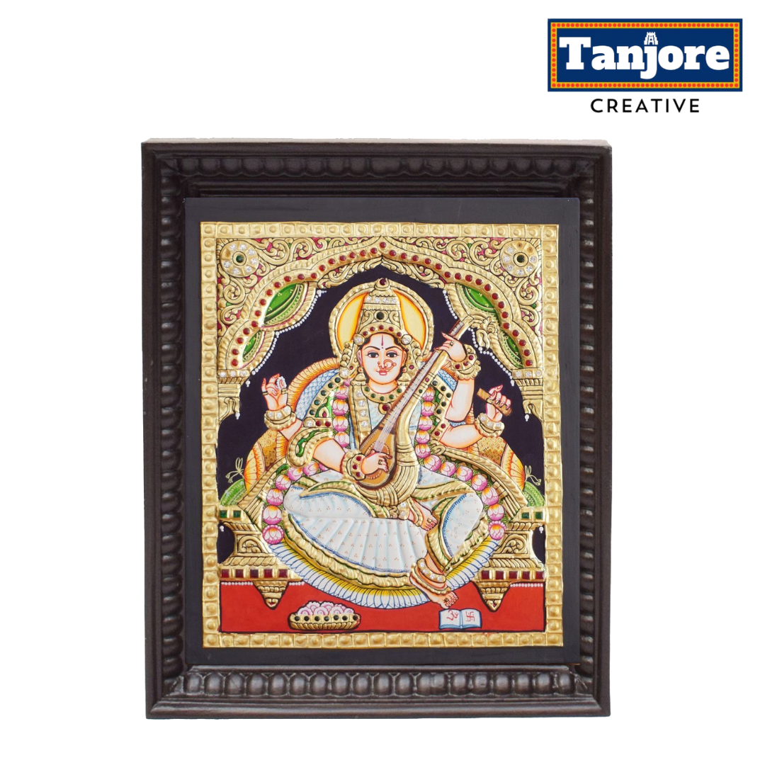 TANJORE PAINTING SARASWATHI