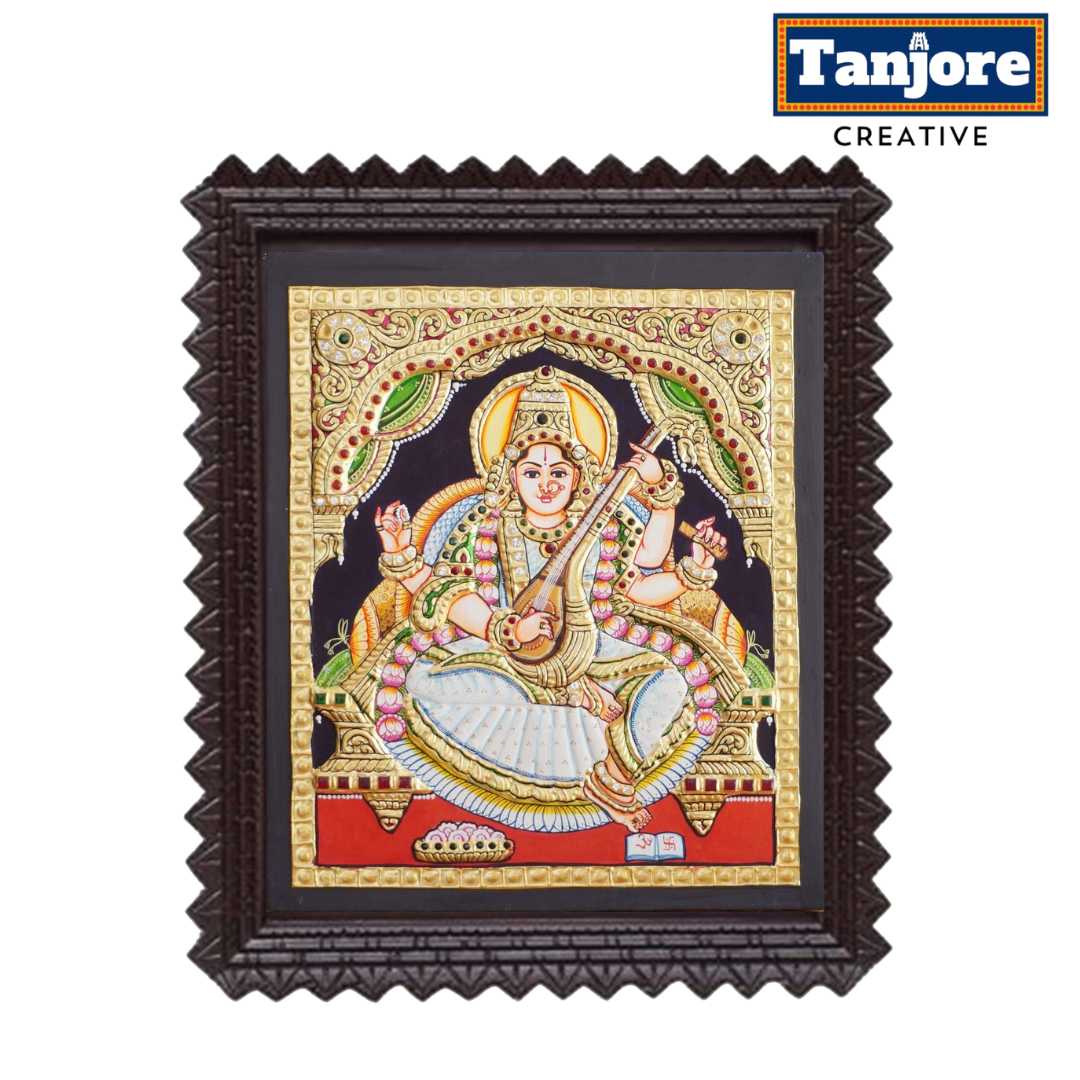 TANJORE PAINTING SARASWATHI