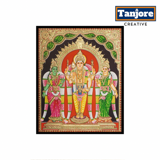 TANJORE PAINTING MURUGAN VALLI DEVAYANI