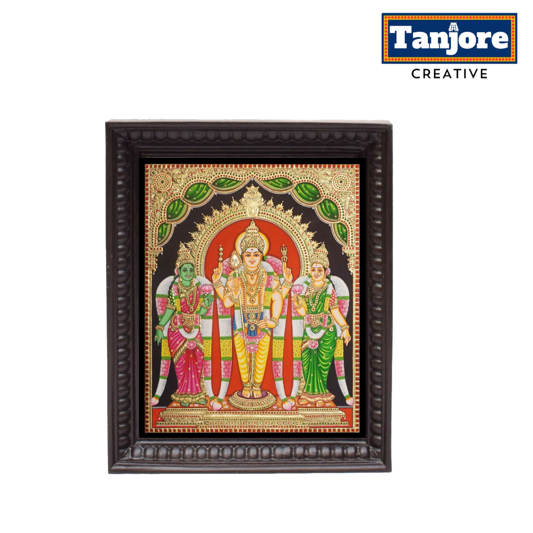 TANJORE PAINTING MURUGAN VALLI DEVAYANI