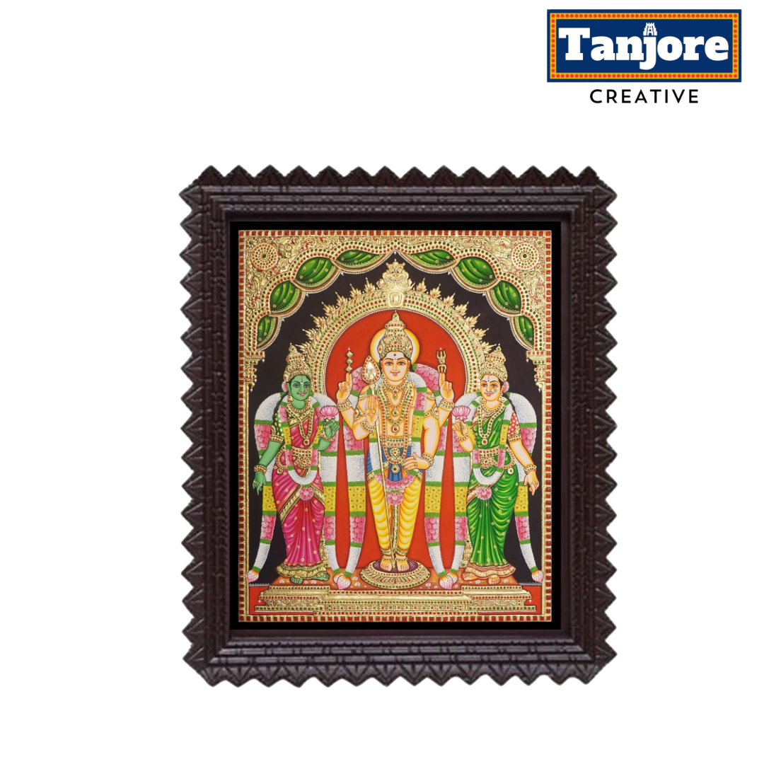 TANJORE PAINTING MURUGAN VALLI DEVAYANI