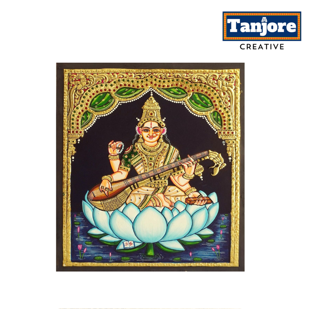 TANJORE PAINTING SARASWATHI