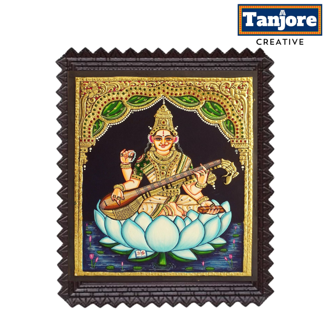 TANJORE PAINTING SARASWATHI