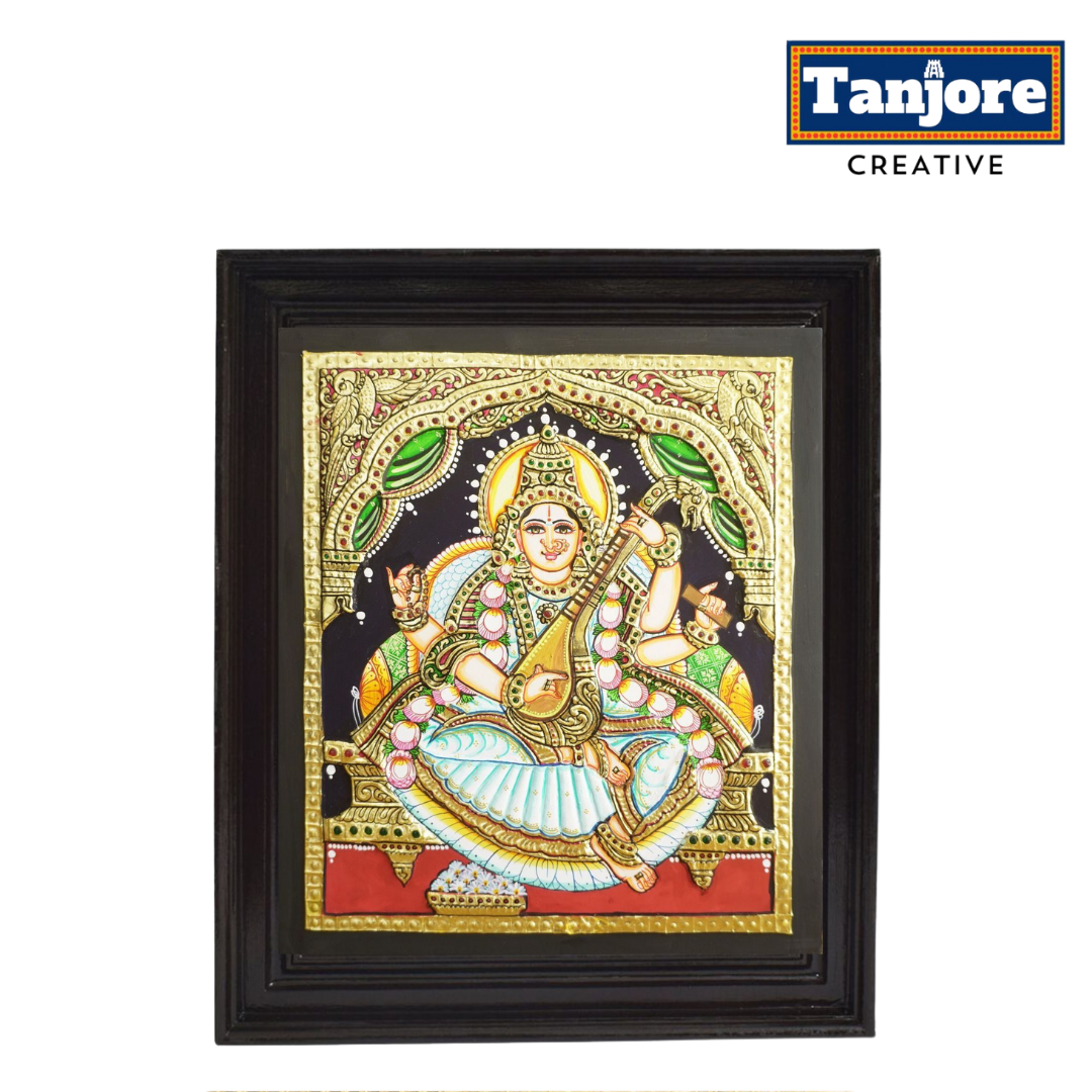 TANJORE PAINTING SARASWATHI