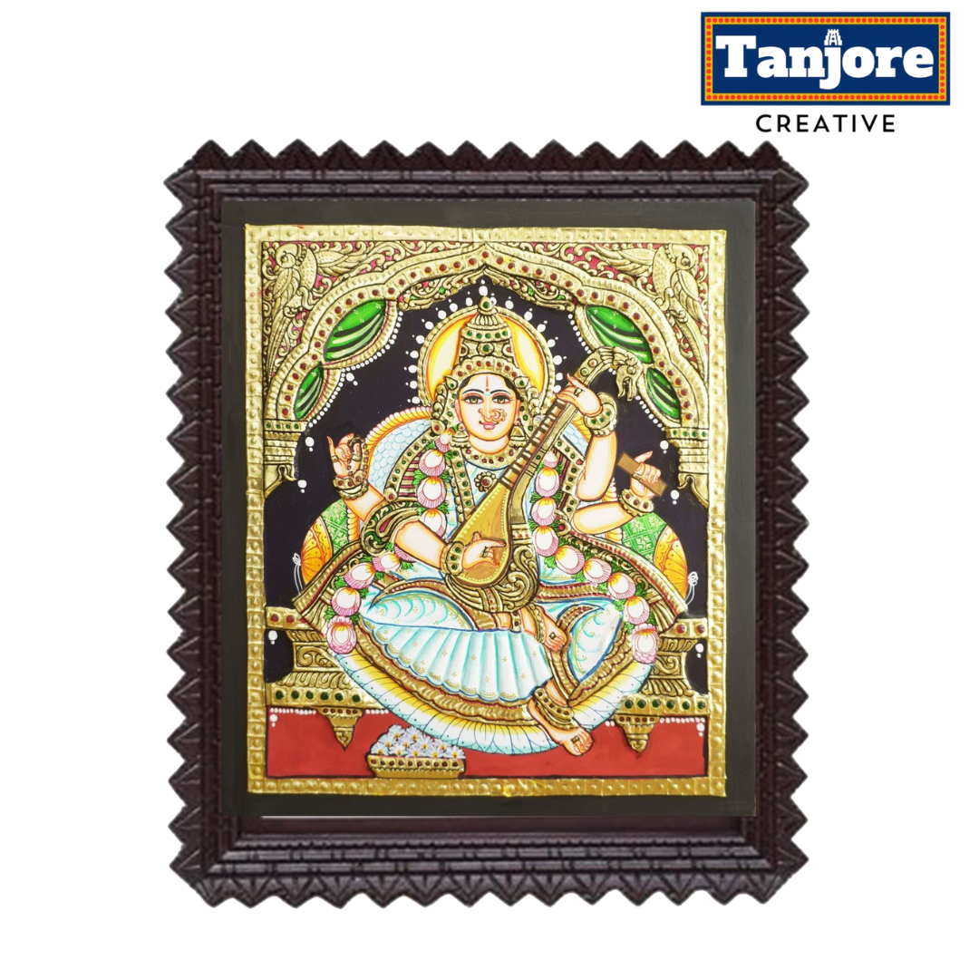 TANJORE PAINTING SARASWATHI