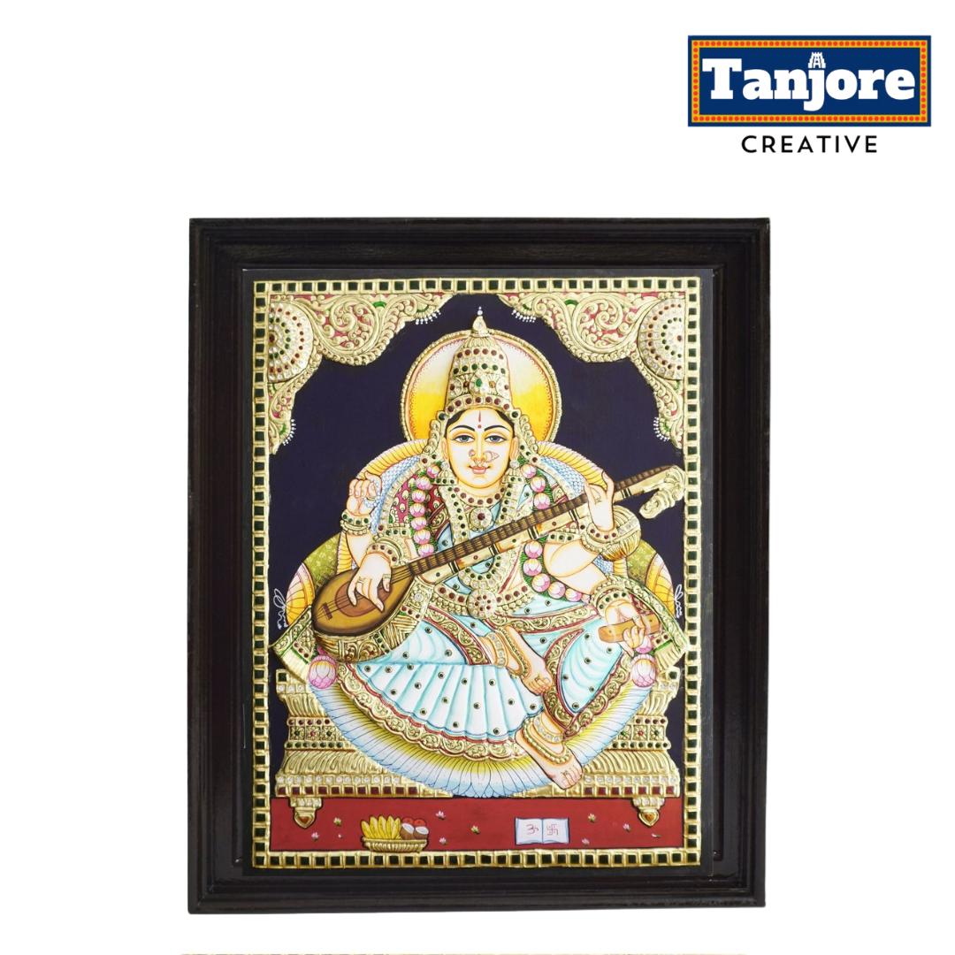 TANJORE PAINTING SARASWATHI