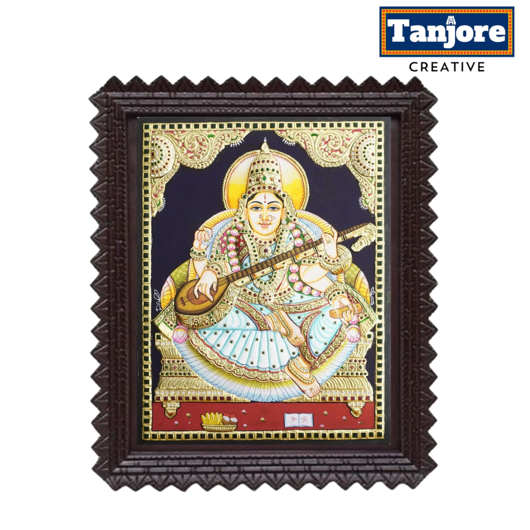 TANJORE PAINTING SARASWATHI