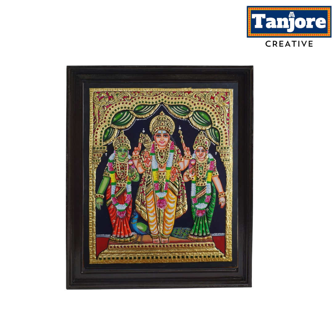 TANJORE PAINTING MURUGAN VALLI DEVAYANI