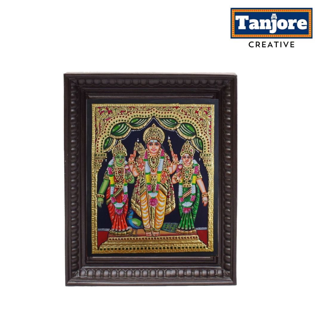 TANJORE PAINTING MURUGAN VALLI DEVAYANI