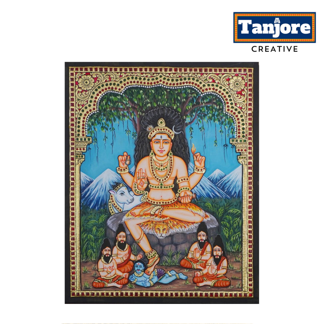 TANJORE PAINTING DAKSHINAMURHY