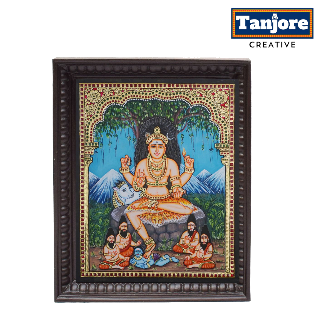 TANJORE PAINTING DAKSHINAMURHY