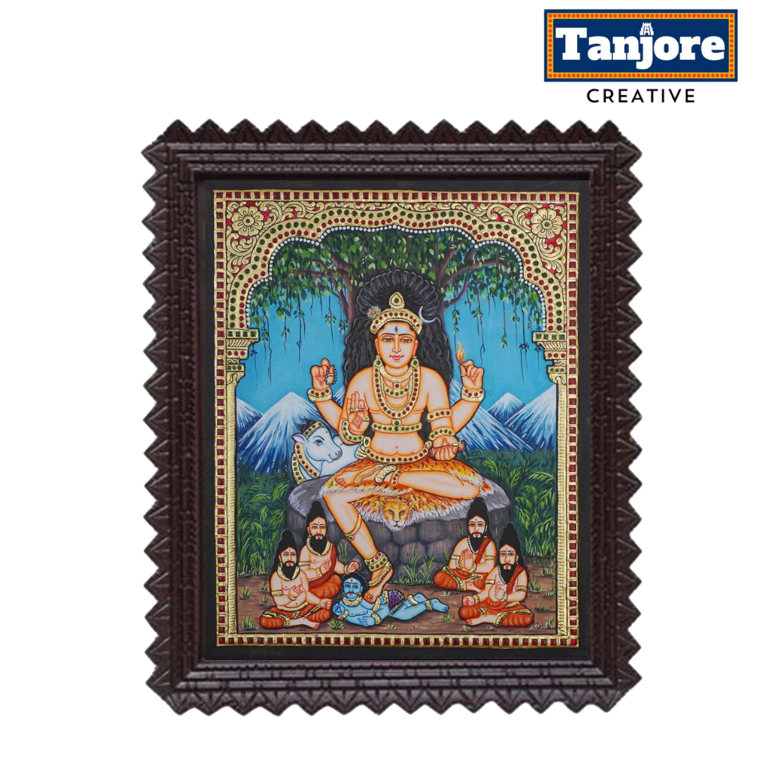 TANJORE PAINTING DAKSHINAMURHY