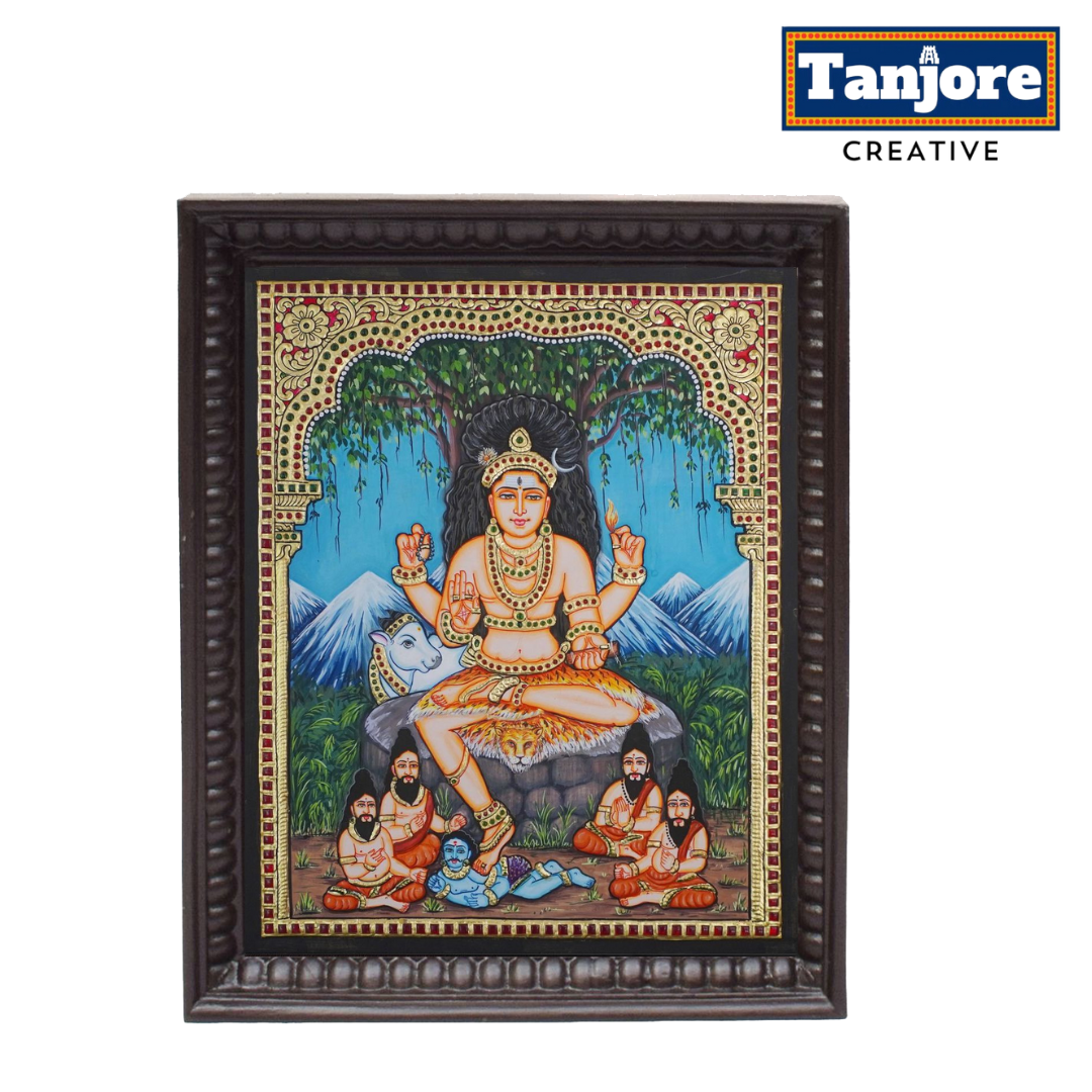 TANJORE PAINTING DAKSHINAMURHY