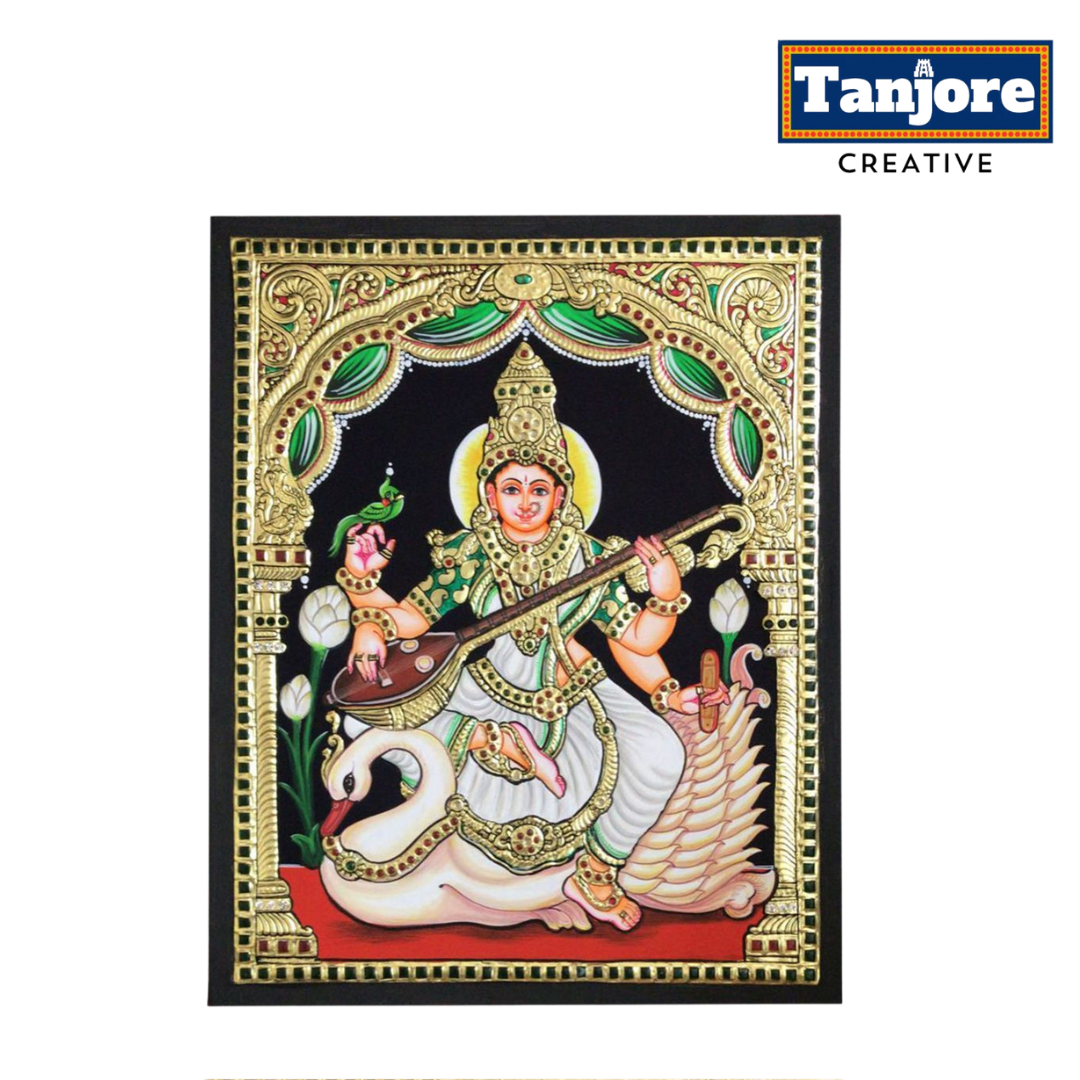 TANJORE PAINTING SWAN SARAWATHI