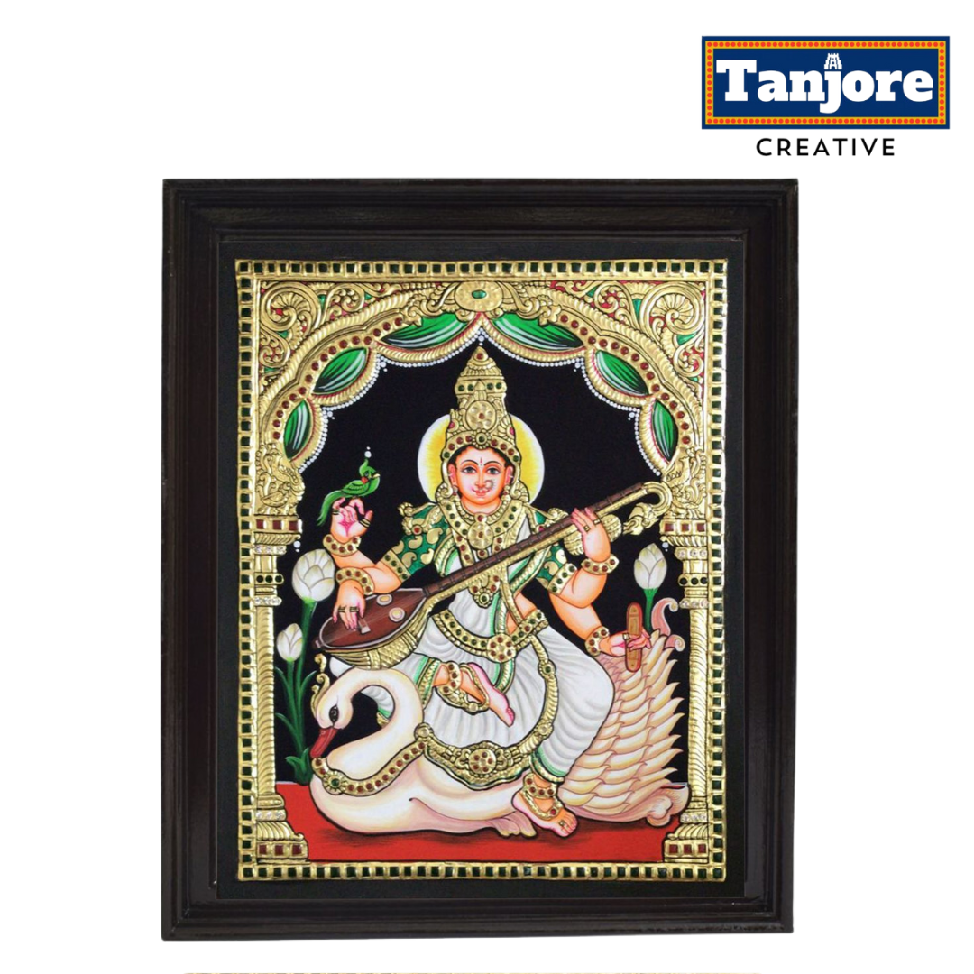 TANJORE PAINTING SWAN SARAWATHI