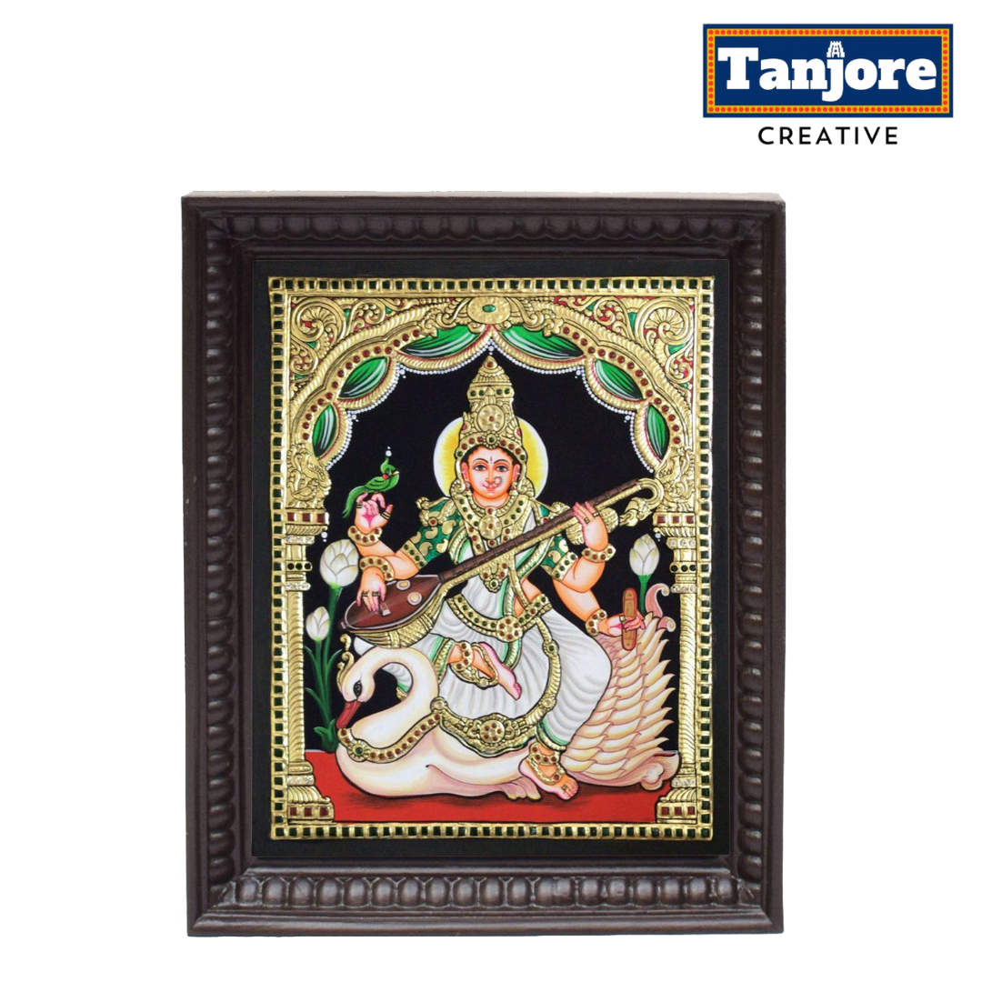 TANJORE PAINTING SWAN SARAWATHI