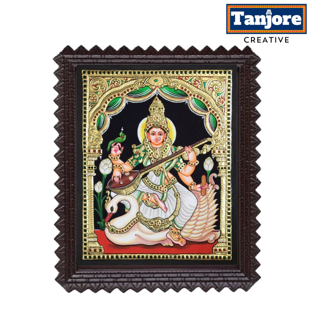 TANJORE PAINTING SWAN SARAWATHI