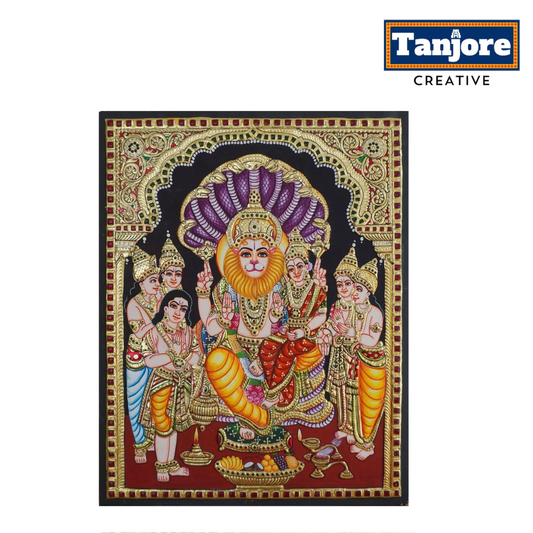 TANJORE PAINTING LAKSHMI NARASHIMA