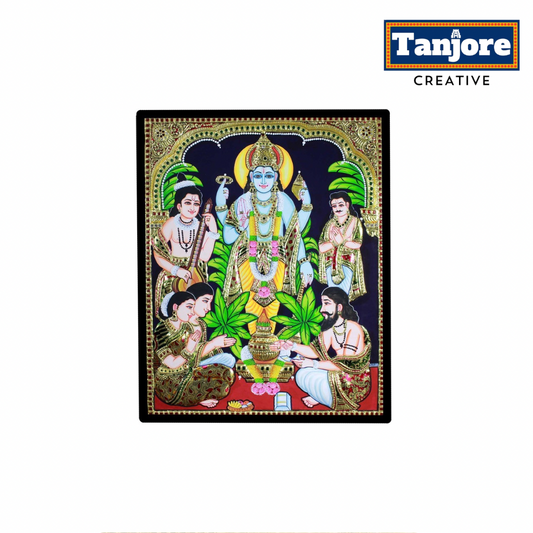 TANJORE PAINTING SATHYANARAYANA EMB