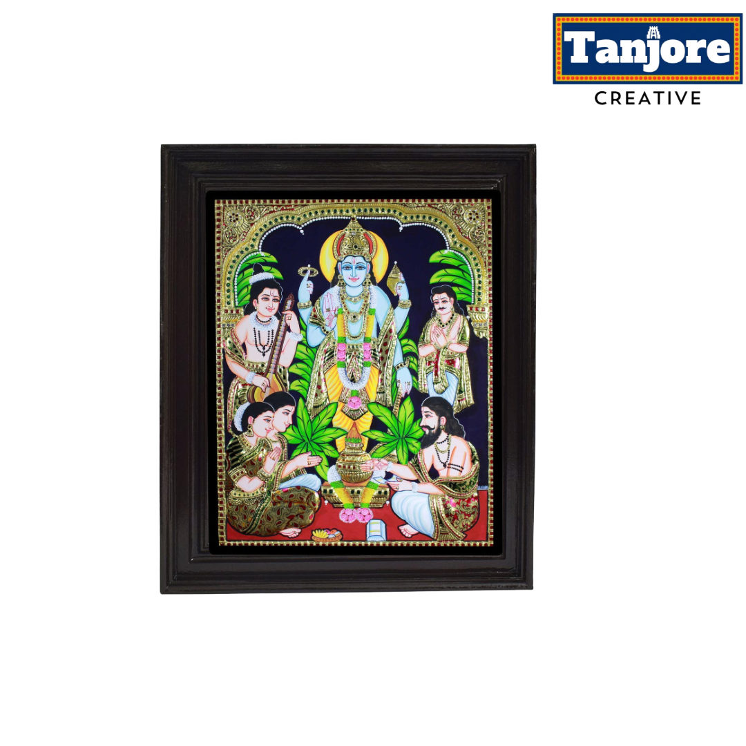 TANJORE PAINTING SATHYANARAYANA EMB