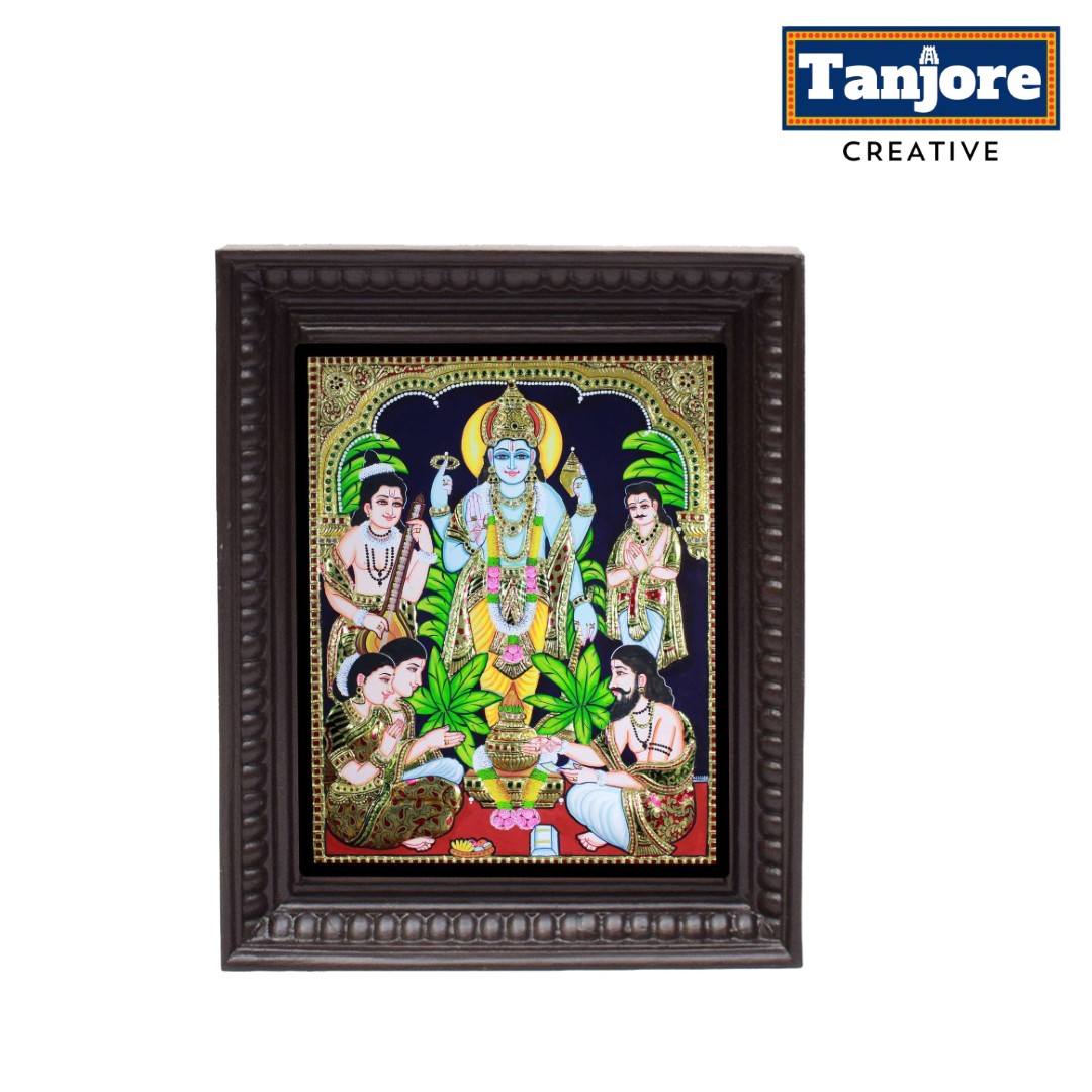 TANJORE PAINTING SATHYANARAYANA EMB