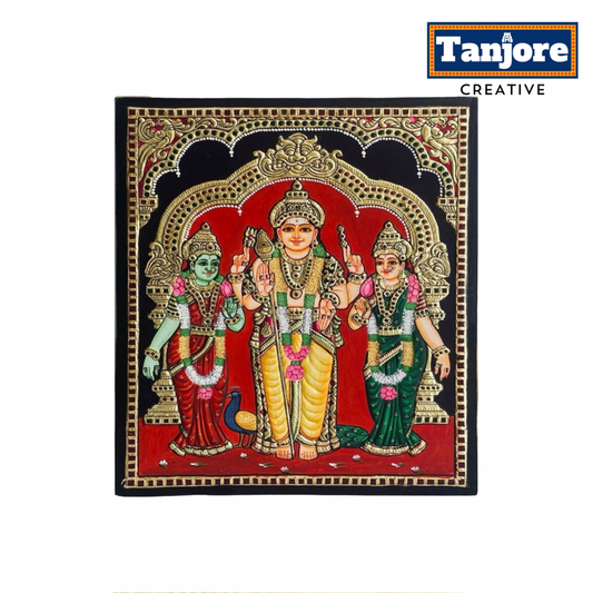 TANJORE PAINTING MURUGAN VALLI DEVANI