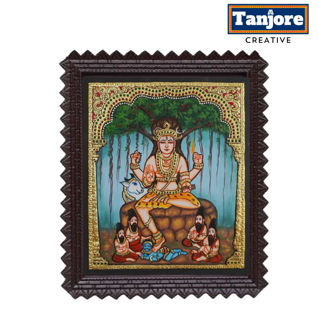 TANJORE PAINTING DAKSHINAMURTHY SITTING