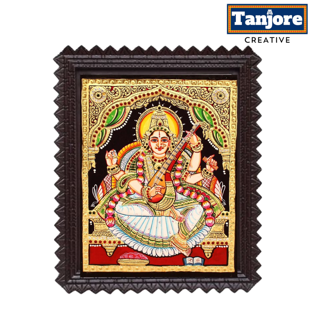 TANJORE PAINTING SARASWATHI