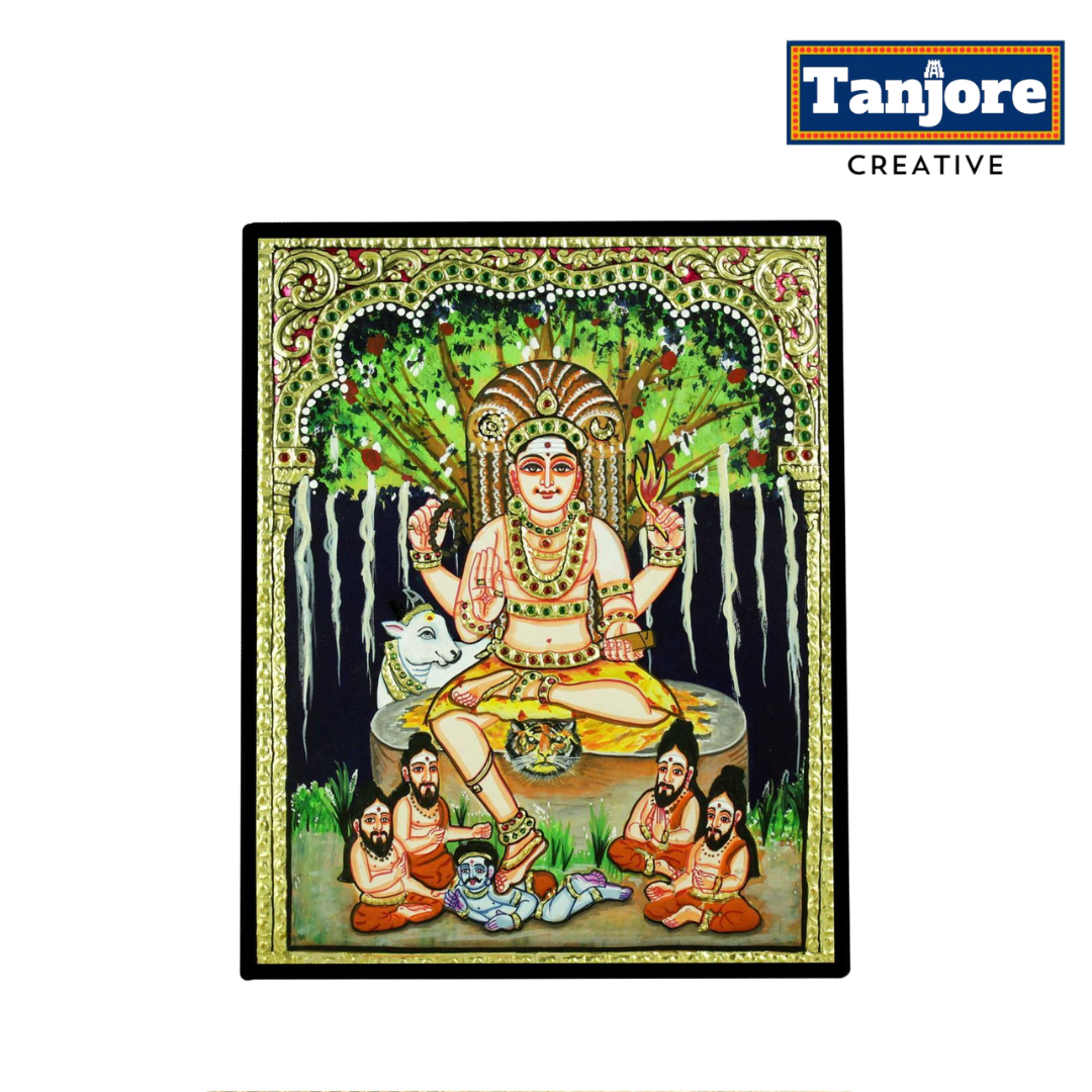 TANJORE PAINTING DAKSHINAMURTHY