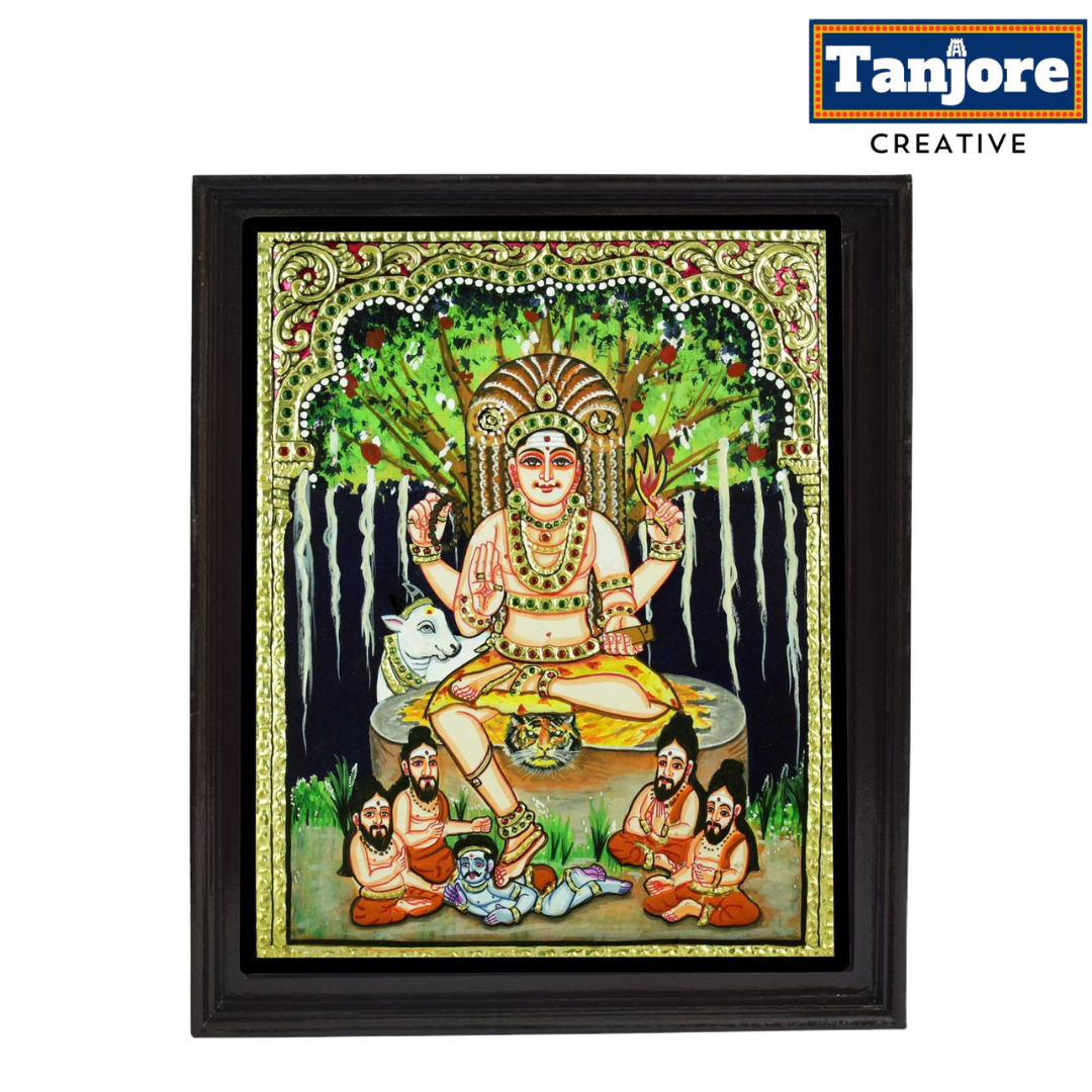 TANJORE PAINTING DAKSHINAMURTHY