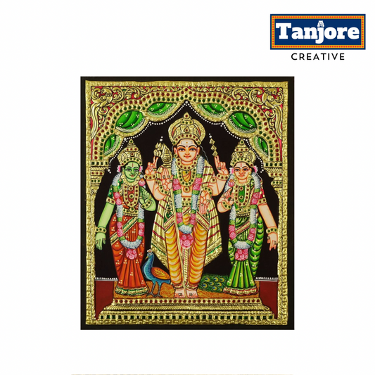 TANJORE PAINTING MURUGAN VALLI DEVAYANI