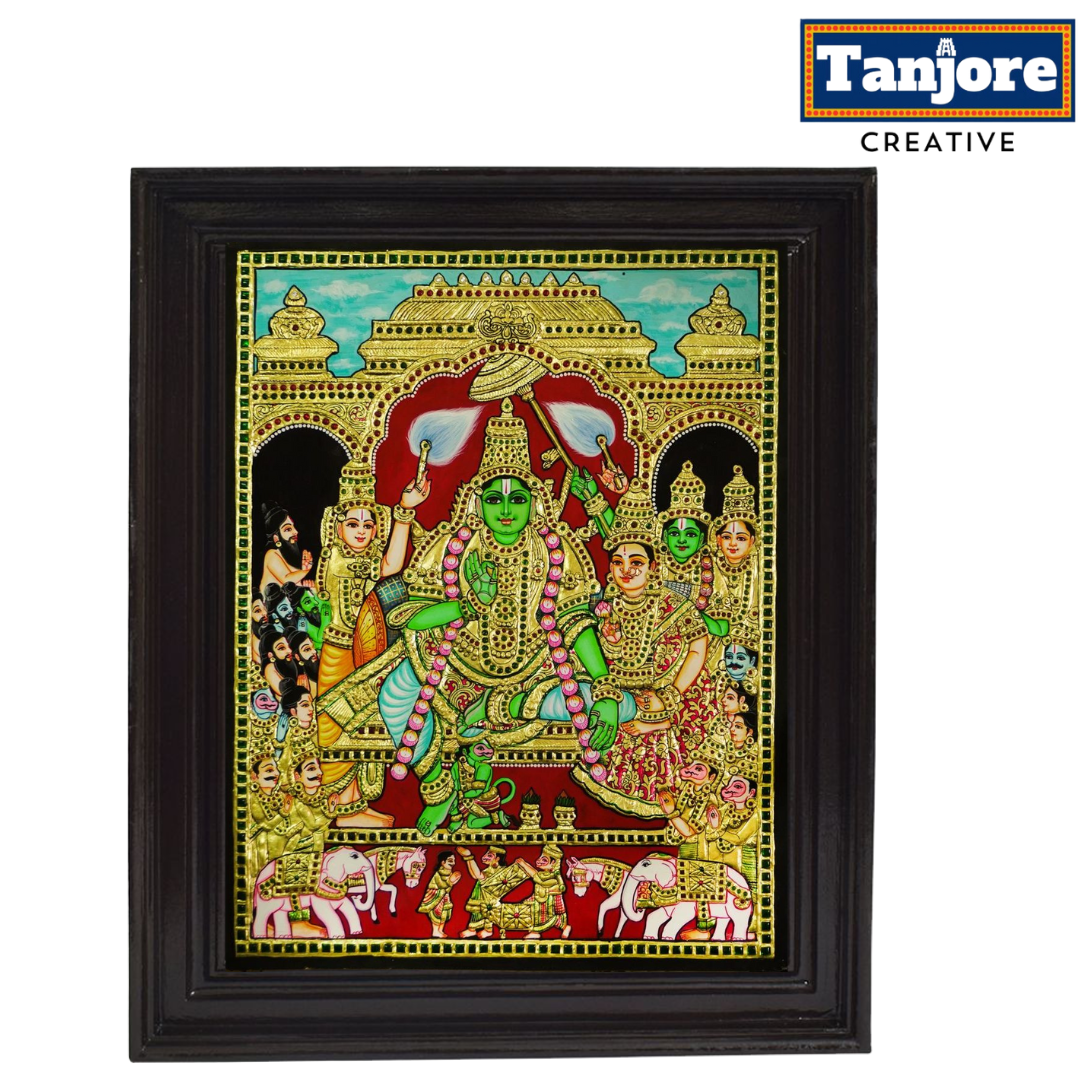 TANJORE PAINTING RAMAR PATTABHISHEKA