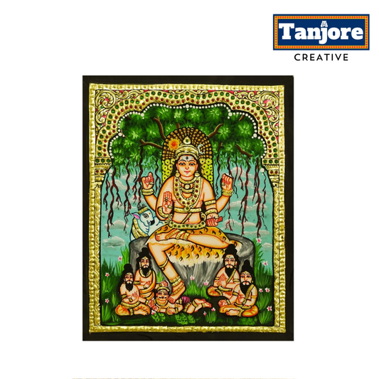 TANJORE PAINTING DAKSHINAMURTHY SITTIN