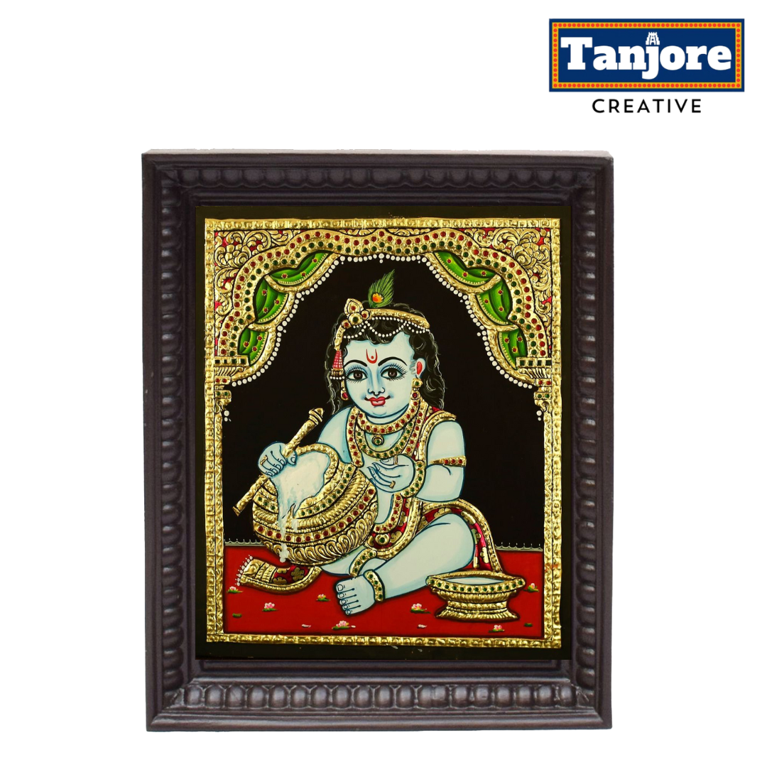 TANJORE PAINTING BUTTER KRISHNA