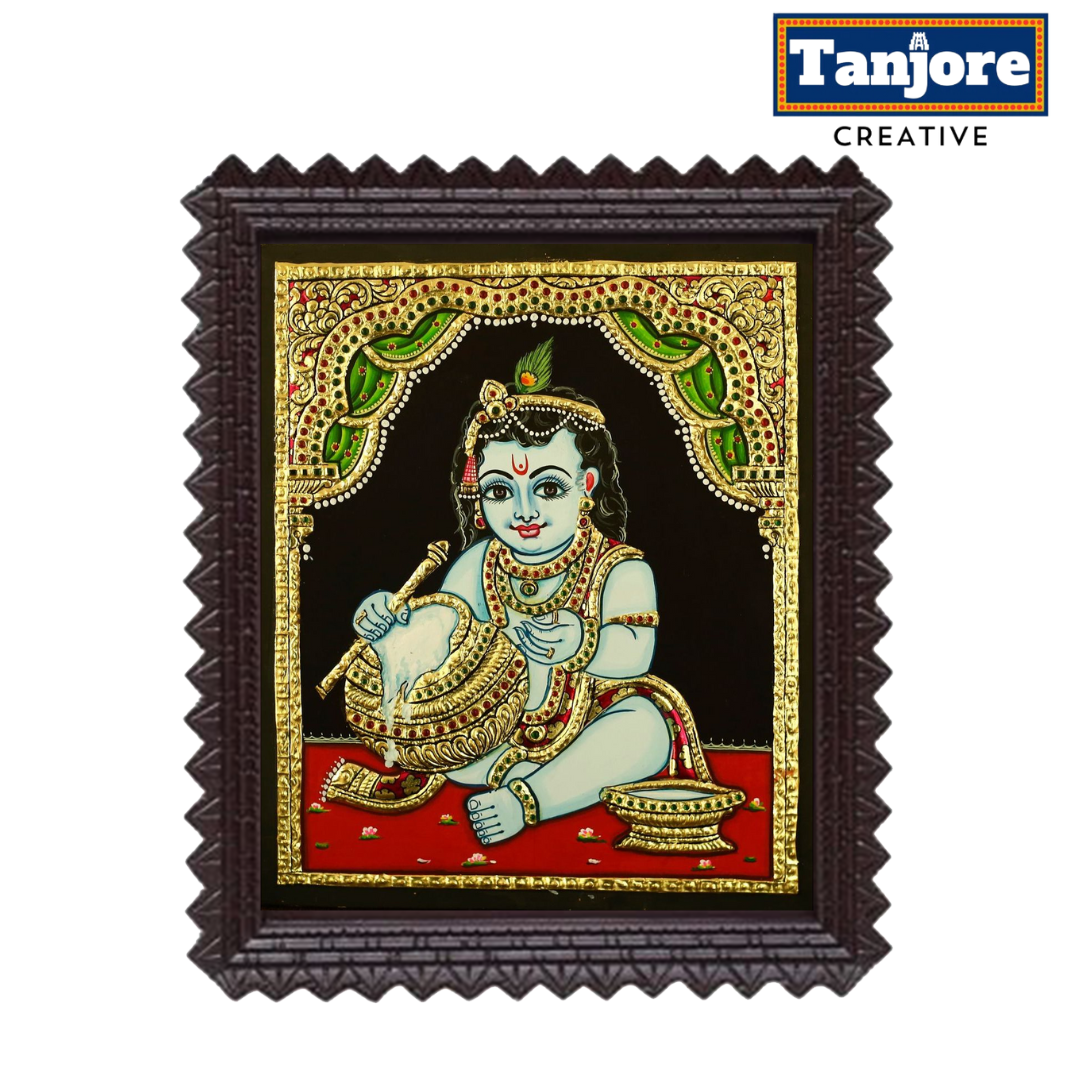 TANJORE PAINTING BUTTER KRISHNA