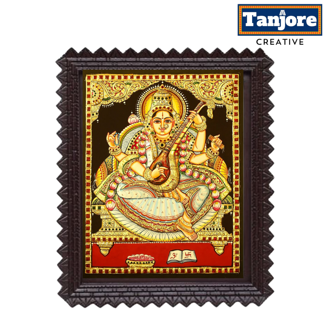 TANJORE PAINTING SARASWATHI