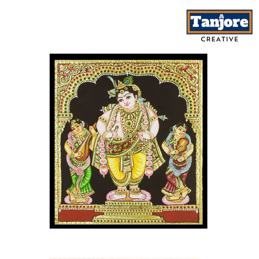 TANJORE PAINTING RUKUMANI BAMA KRISHNA