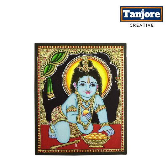 TANJORE PAINTING BUTTER KRISHNA