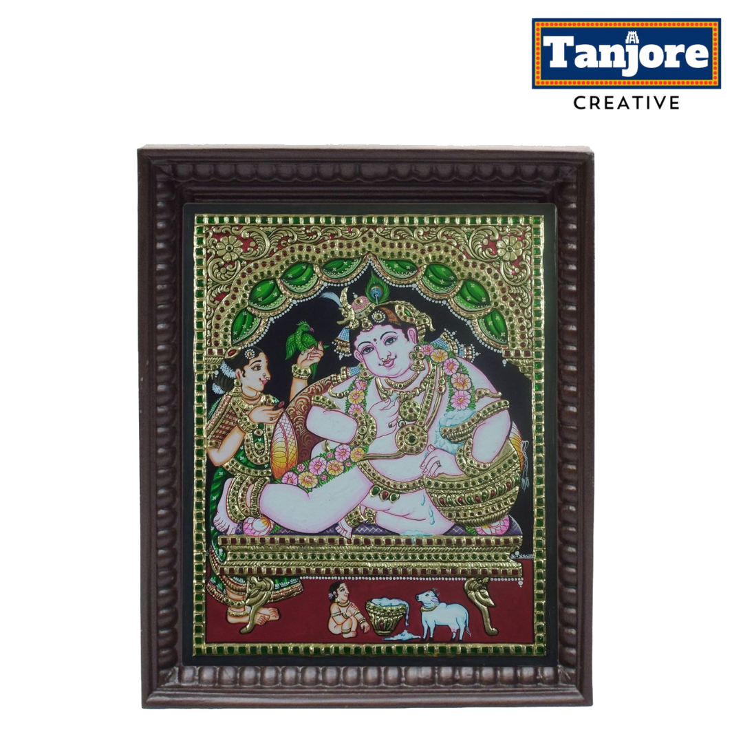 Tanjore Painting Butter Krishna