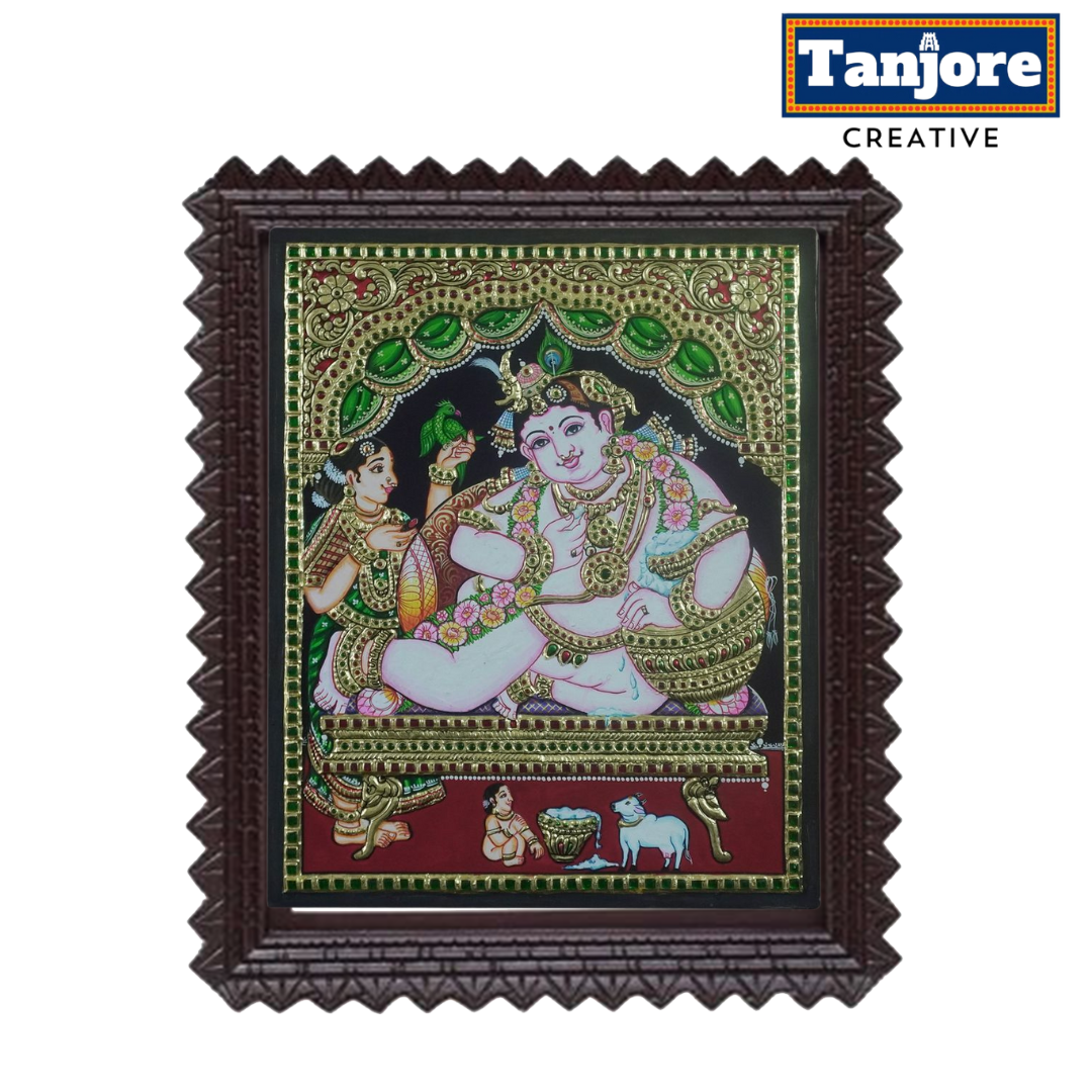 Tanjore Painting Butter Krishna