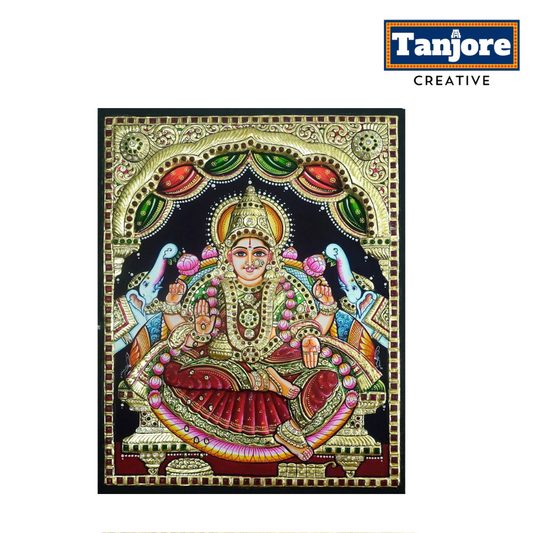 TANJORE PAINTING GAJA LAKSHMI