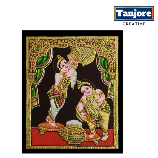 TANJORE PAINTING BUTTER KRISHNA