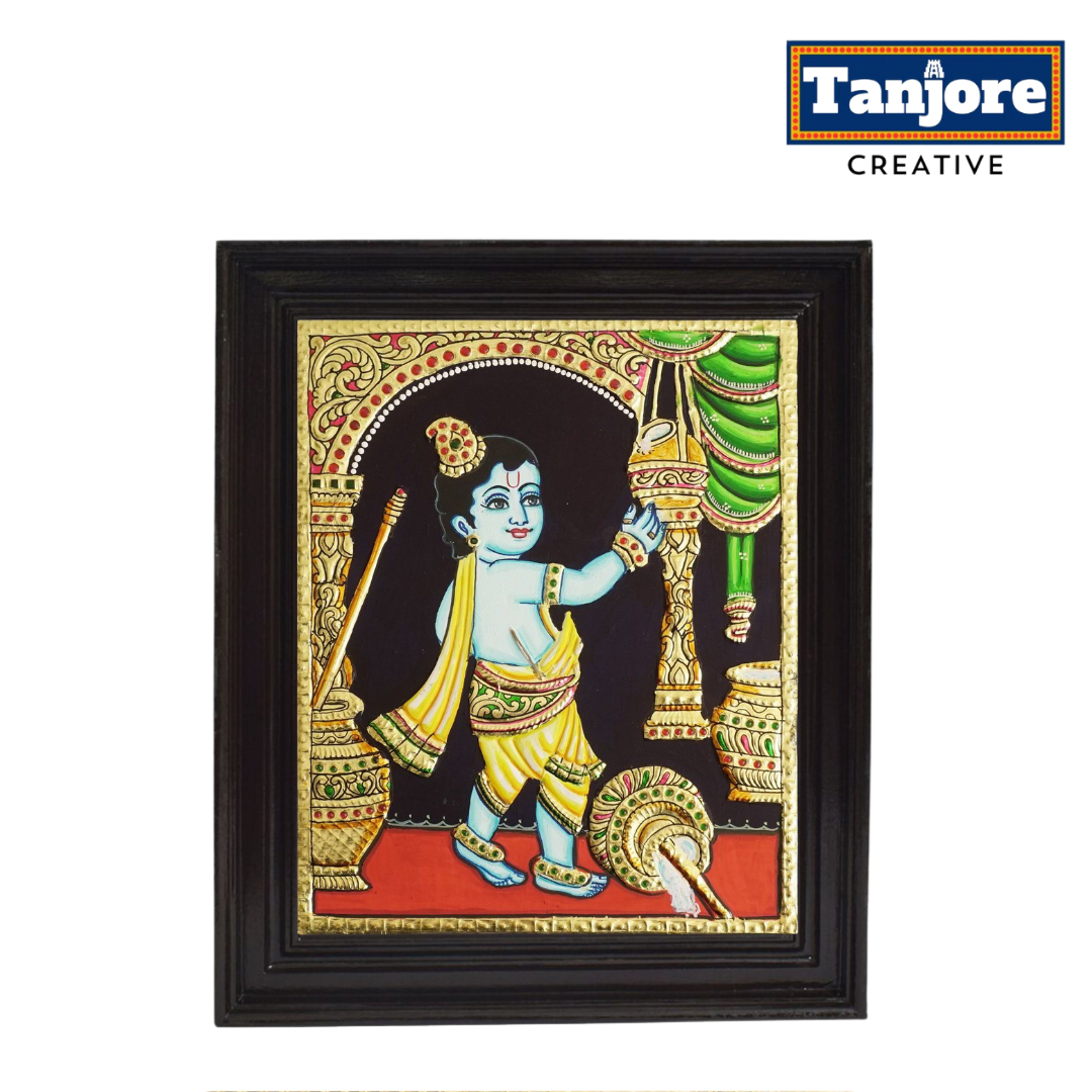 TANJORE PAINTING BUTTER KRISHNA