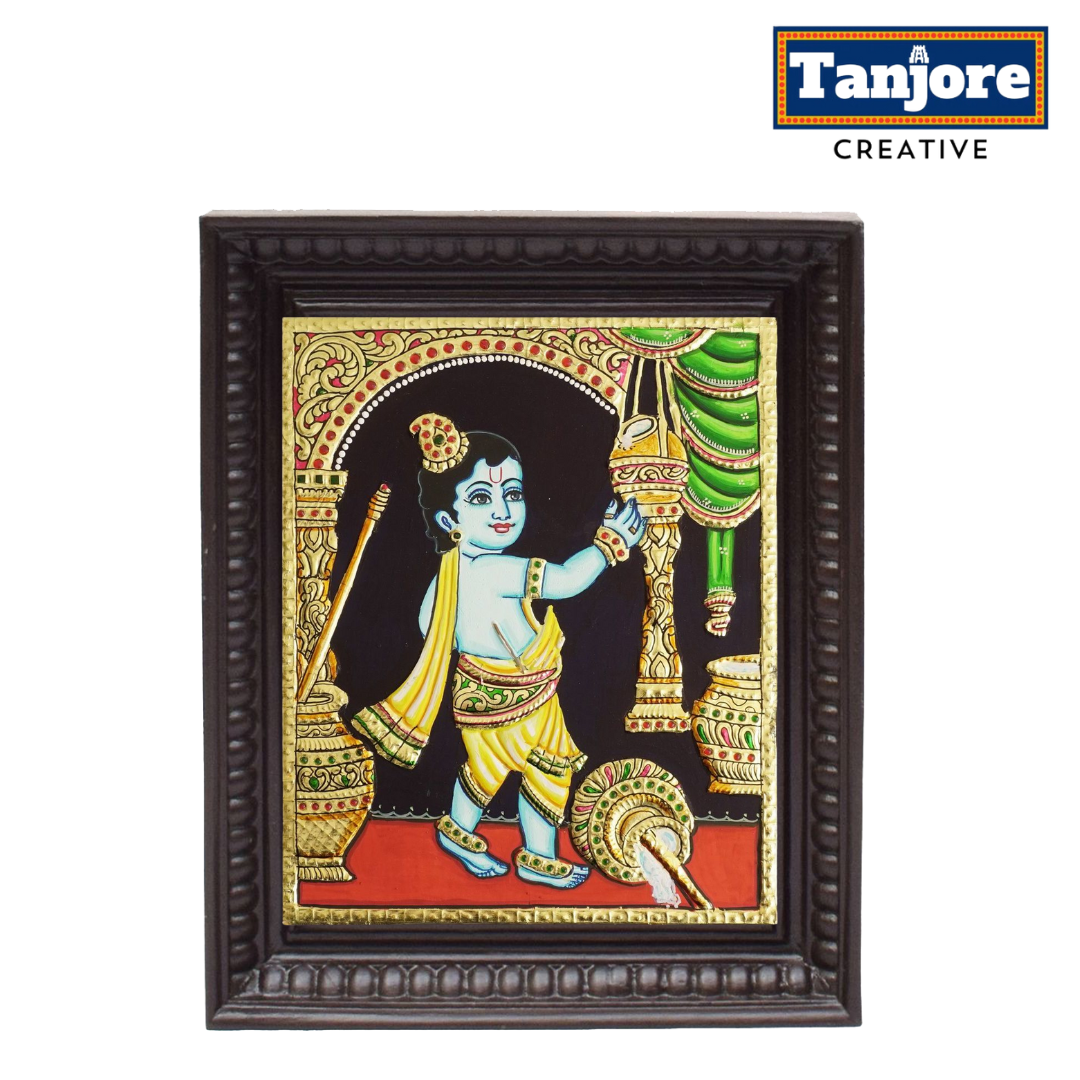 TANJORE PAINTING BUTTER KRISHNA