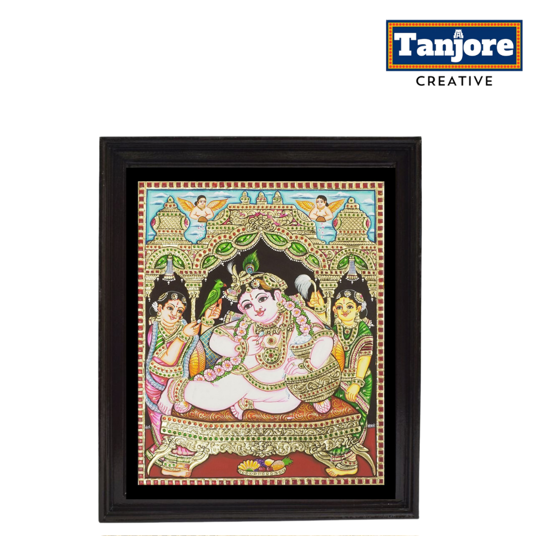 TANJORE PAINTING BUTTER KRISHNA